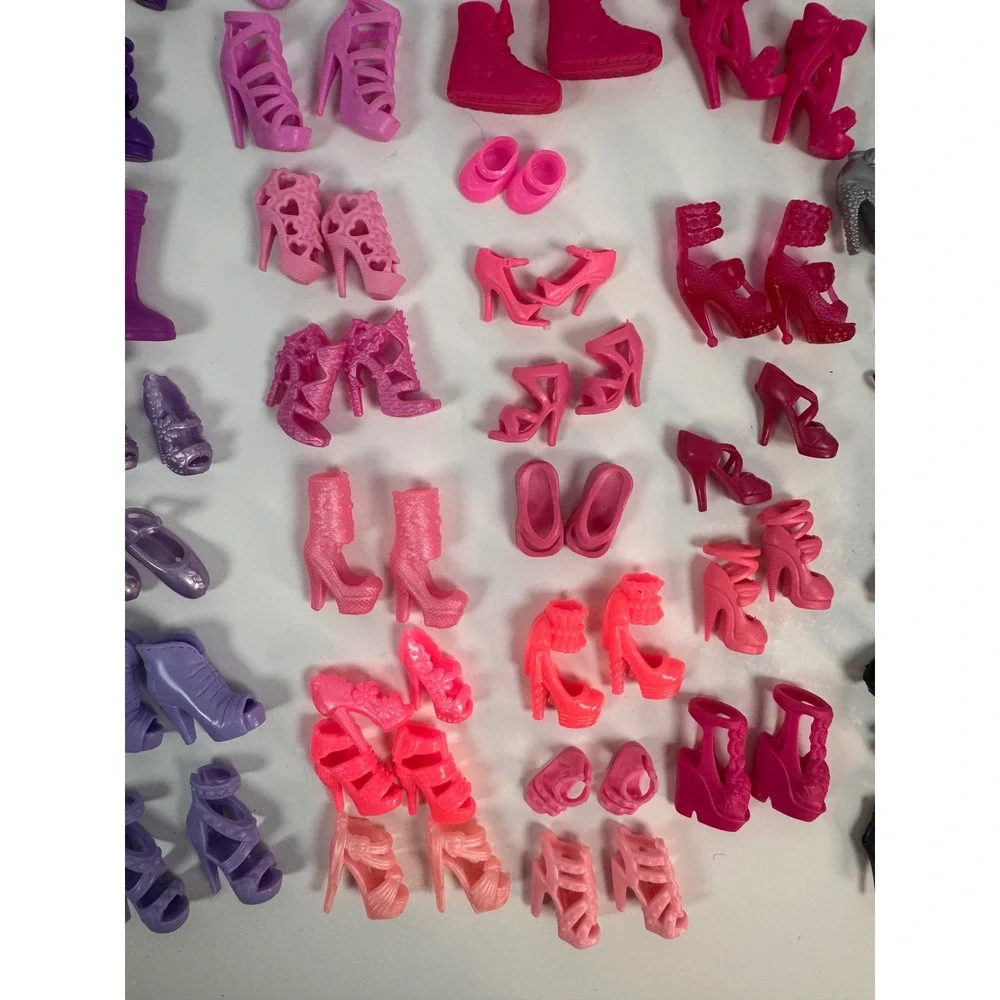 Huge Lot of Barbie Shoes Variety Heels Boots Sandals Sneakers Accessories